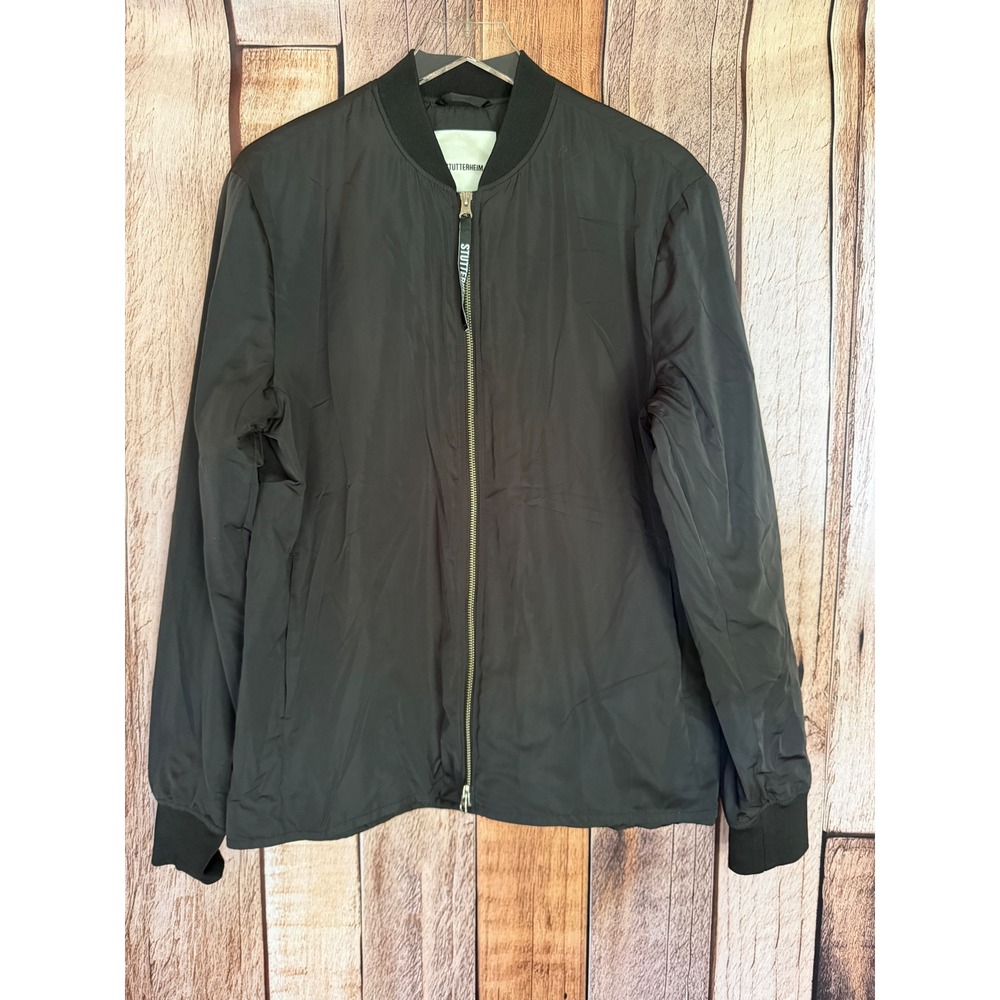 Stutterheim Padded Bomber Rain Jacket Black Scandinavian Minimalist Size Medium